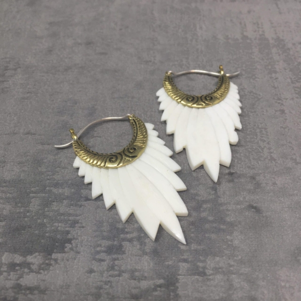 Boucles d'oreilles Doubles Ailes Corne a