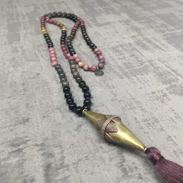 Collier Mala Tourmaline vue