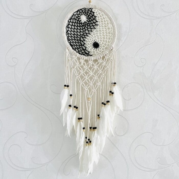 Attrape reves YinYang Macramé 22x70 Entier