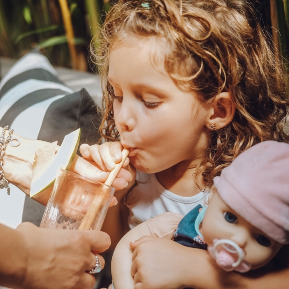 Paille réutilisable en bambou enfant